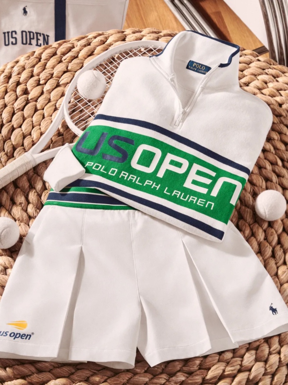 Ralph Lauren US open white tennis shorts xs